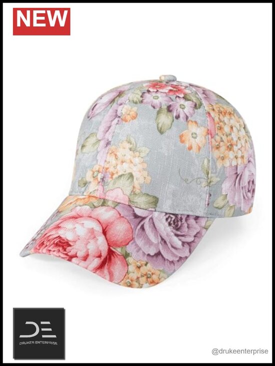 Floral Print Baseball Cap Adjustable Snapback Dad Hat main image 2